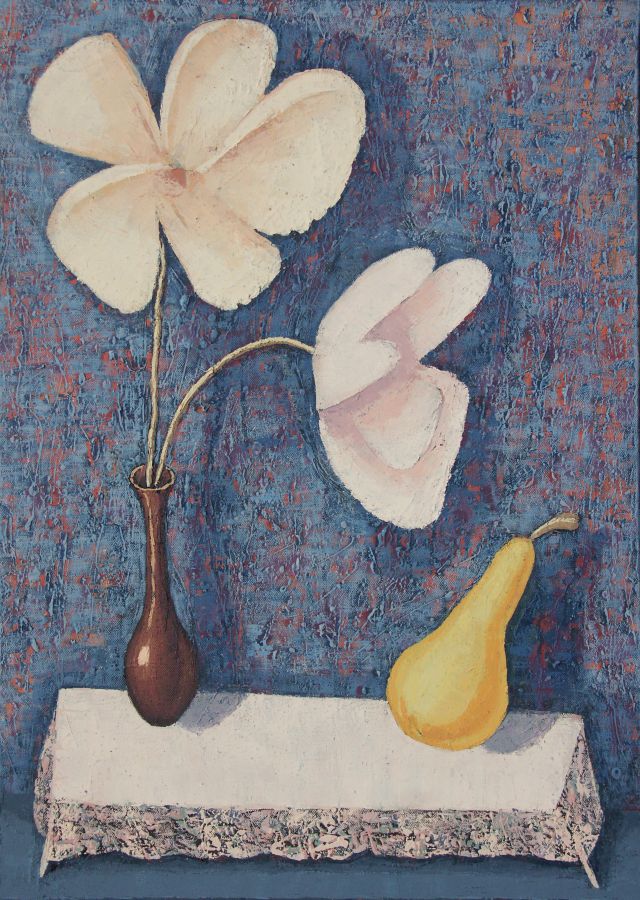 Jerzy Tyburski: Orchidea, olej, 50/70